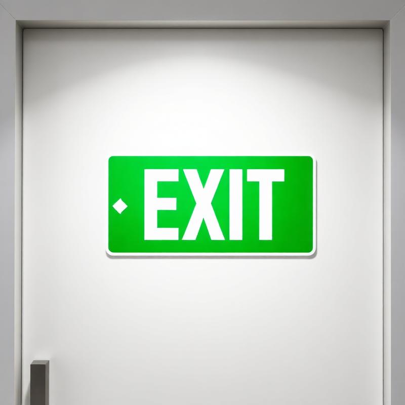 Photoluminescent EXIT Door Sign