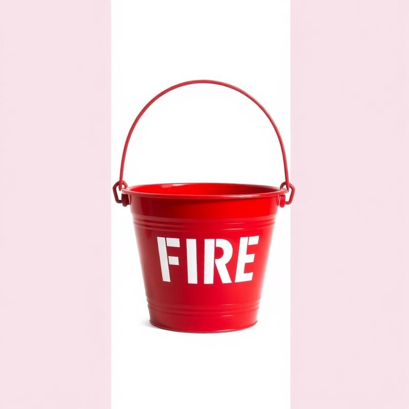Steel Fire Bucket (Red)